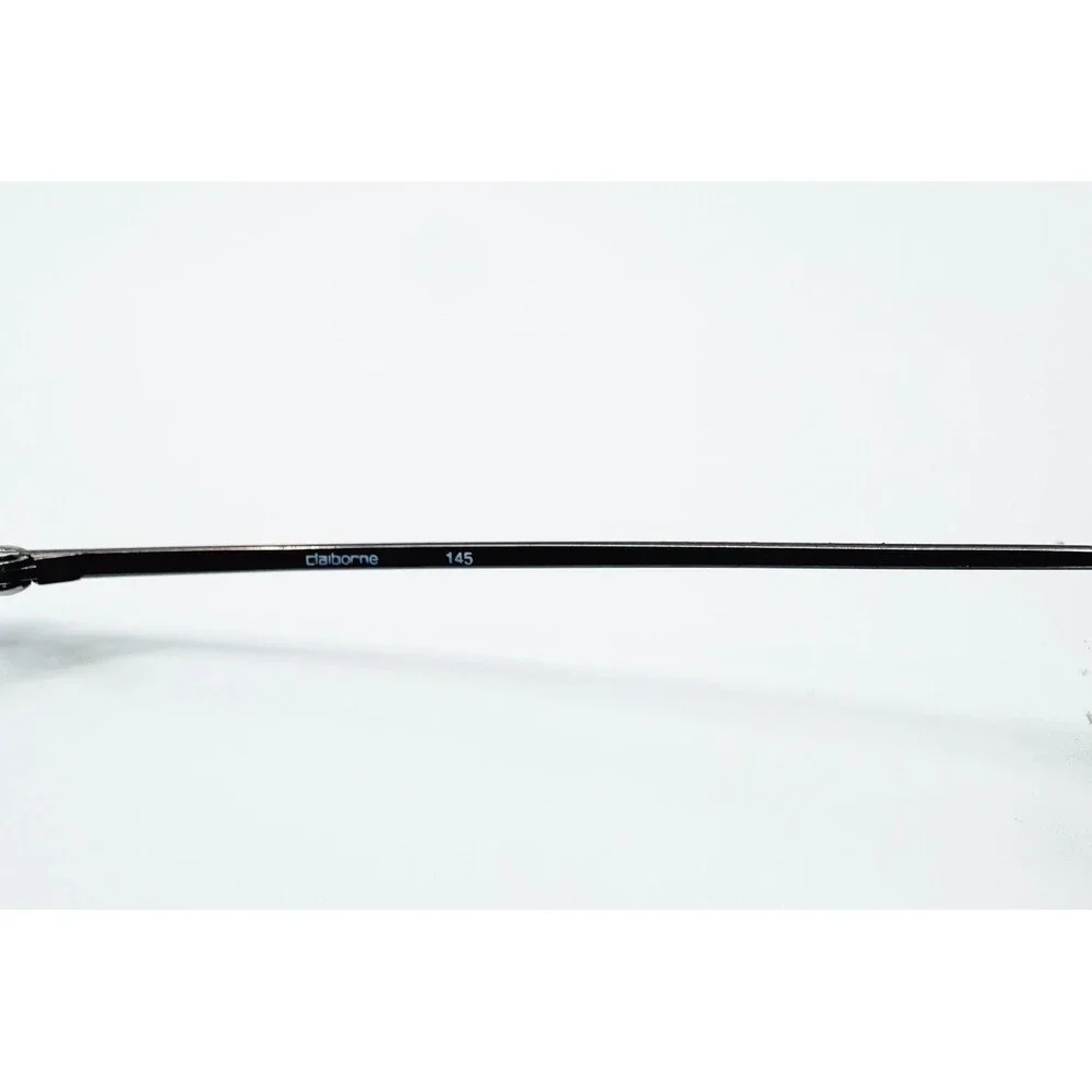Claiborne Eyeglasses Mens Black Charger Flexon Rectangle 145 40330